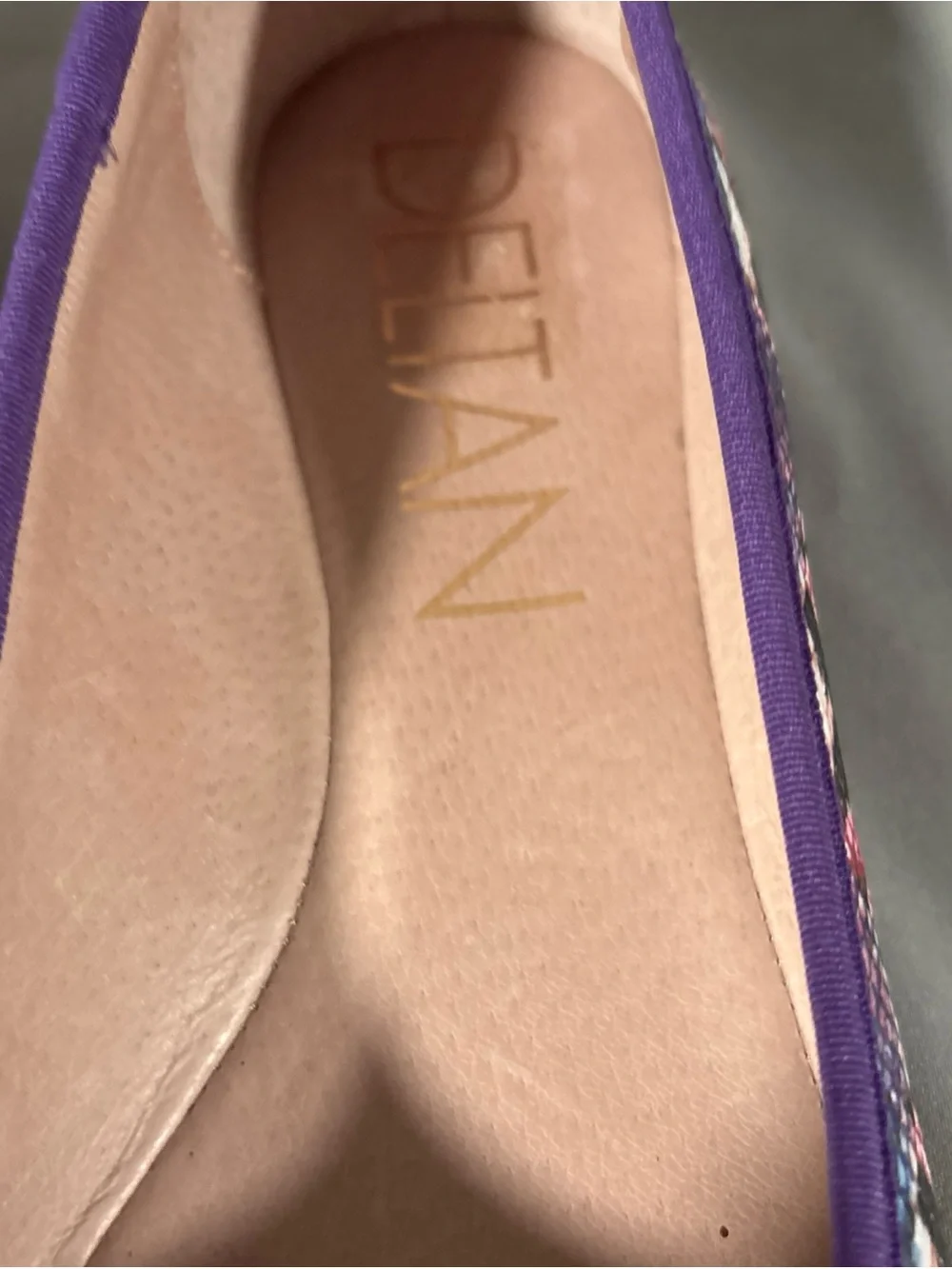 Delta Purple Multicolor Snake-Print Ballet Flats